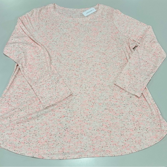 Lane Bryant Pink and White Relaxed Tunic Top - Picture 1 of 5